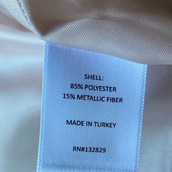 Lovers+Friends One Shoulder Asymmetrical Midi Gown Rose & Metallic Silver M NWT - Picture 8 of 9